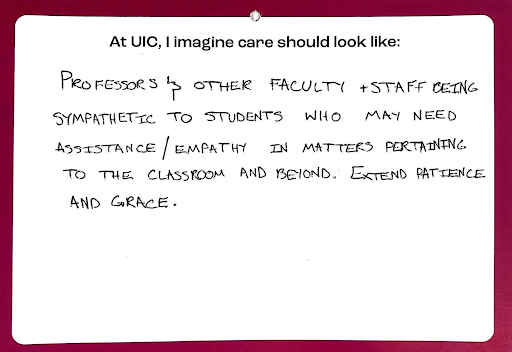 Professors & other faculty and staff being sympathetic to students who may need assistance/empathy in matters pertaining to the classroom and beyond. Extend patience and grace.